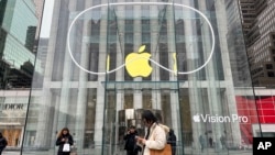美国纽约第五大道的苹果专卖店 (2024年3月22日)