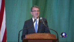 美防长赴南中国海视察美军航母 美防长赴南中国海视察美军航母