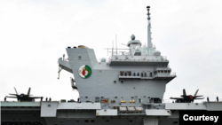 参加演习的航母之一,英国皇家海军“伊丽莎白女王”号(HMS Queen Elizabeth)航母(英国皇家海军照片)