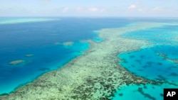 资料照:鸟瞰澳大利亚大堡礁