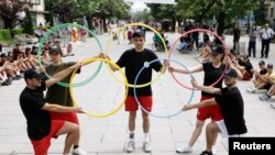 Một sự kiện do Ủy ban Olympic Kosovo tổ chức ở thủ đô Pristina (ảnh tư liệu).