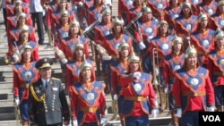 蒙古军乐团 (美国之音白桦拍摄)