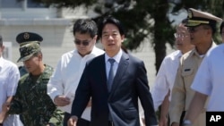 台湾总统赖清德视察澎湖岛海军基地。(2024年9月6日)