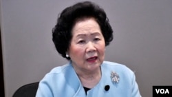 资料照:香港前政务司司长、香港民主运动主要推手之一陈方安生。(美国之音汤惠芸)