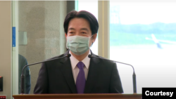 台湾副总统赖清德2022年1月25日启程前往洪都拉斯前发表讲话(台湾总统府视频截图)