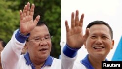 ကမ္ဘောဒီးယားမှာ ဝန်ကြီးချုပ် Hun Sen နဲ့ သားဖြစ်သူ Hun Manet
