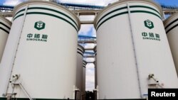 中储粮在辽宁沈阳的国家粮食存储设施。(2017年10月11日)