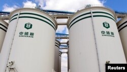 中储粮在辽宁沈阳的国家粮食存储设施。(2017年10月11日)