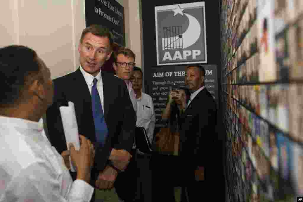  ဗြိတိန်နိုင်ငံခြားရေးဝန်ကြီး Jeremy Hunt နှင့် AAPP တွေ့ဆုံ