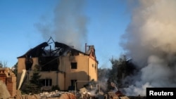 乌克兰东北部哈尔科夫市遭到俄罗斯的导弹攻击。(2024年5月10日)