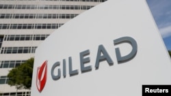 资料照:位于美国加州的制药公司吉利德的招牌