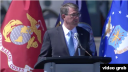 美国国防部长卡特2016年9月29日宣布亚洲再平衡进入第3阶段 (美国国防部视频截图)