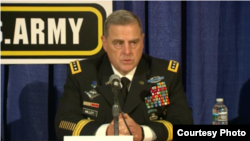 美国陆军参谋长马克·米莱上将2016年10月3日出席陆军协会年度大会 (美国陆军协会照片)