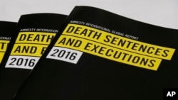 Bản báo cáo của Ân Xá Quốc Tế được đưa ra trong cuộc họp báo tại Hồng Kông ngày 10/4/2017.