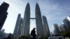မလေးရှားနိုင်ငံ Kuala Lumpur မြို့က Twin Towers။ (မတ် ၁၈၊ ၂၀၂၀)