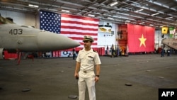 美国一艘航母2023年6月访问越南。(法新社)