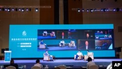 资料图:联合国《生物多样性公约》缔约方大会第十五次会议(COP15)2021年10月在昆明举行时的一场讨论会。