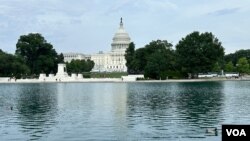 国会倒影池。(2025年6月10日)