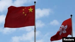 中国国旗与香港特区旗帜