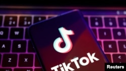 资料照片:TikTok的标识。