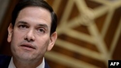 鲁比奥参议员在国会山出席一个小组委员的听证会。 (2019年3月7日)