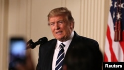 2017年1月31日，美国总统川普在白宫。