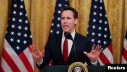 资料照片:美国联邦参议员霍利