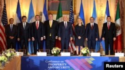 中美洲国家领导人2018年10月11日访问华盛顿(路透社)