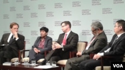 5月4日外交关系理事会召开的南亚地缘政治形势研讨会现场(美国之音申华拍摄)