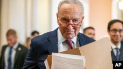 资料照片:美国国会参议院多数党领袖查克·舒默。