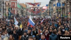 ပူတင် လေးကြိမ်မြောက် ကျမ်းသစ္စာမကျိန်ခင် ကျင်းပတဲ့ ဆန္ဒပြပွဲ၊ မေ ၅၊ ၂၀၁၈။