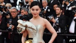 2018年5月11日中国演员范冰冰在法国南部的戛纳电影节参加电影《江湖儿女》(Ash is Purest White)放映会。