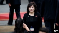 资料照:朝鲜新外相的崔善姬(2019年3月1日)