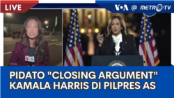 Laporan VOA untuk Metro TV: Pidato "Closing Argument" Kamala Harris di Pilpres Amerika
