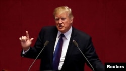 အမေရိကန်သမ္မတ ဒေါ်နယ်လ်ဒ် ထရမ့်ပ်။