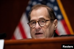 资料照:202年6月10日,众议院司法委员会主席的民主党众议员纳德勒在国会山的一个听证会上发言。