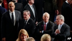 ၀ဲမှာ ယာ- Sen. Cory Booker, D-N.J., Sen. Robert Menendez, D-N.J., Sen. Ben Cardin, D-Md., and Sen. Richard Durbin, D-Ill.,