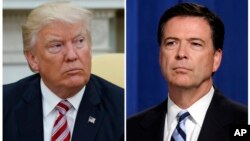 အမေရိကန်သမ္မတ Trump နဲ့ (FBI)ညွှန်ကြားရေးမှူးဟောင်း James Comey။