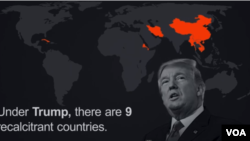 သမ္မတ ထရမ့်အစိုးရလက်ထက် ပြည်နှင်ဒဏ်ပေးခံရသူတွေကို ပြန်ပြီးလက်ခံဖို့ ငြင်းပယ်တဲ့ မူရင်းနိုင်ငံပေါင်း မြန်မာအပါအဝင် ၉ နိုင်ငံရှိနေ။