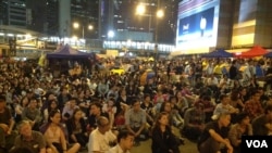 学联发起金钟雨伞广场投票强化民意授权